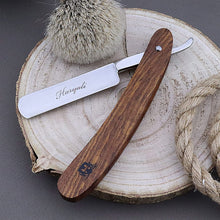 Load image into Gallery viewer, Haryali&#39;s Wooden Straight Razor Kit